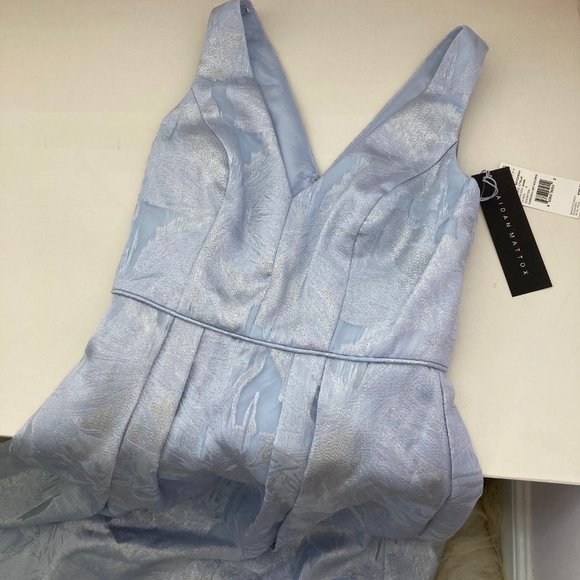 AIDAN MATTOX Sleeveless A-line V-neck Dress - Picture 8 of 11